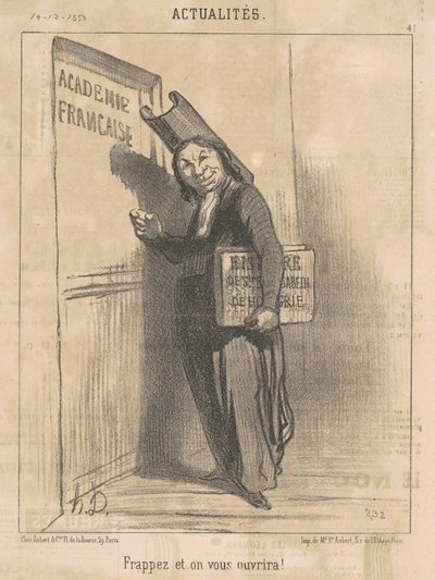 Bata e abrimos para você! de Honoré Daumier