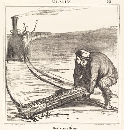 Pare o descarrilamento! de Honoré Daumier