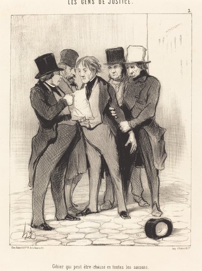 Jogo que pode ser caçado em todas as estações de Honoré Daumier
