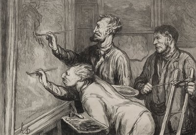 Dando o último toque de Honoré Daumier
