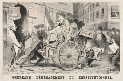 Grande Remoção do Estabelecimento Constitucional, 1846. de Honoré Daumier