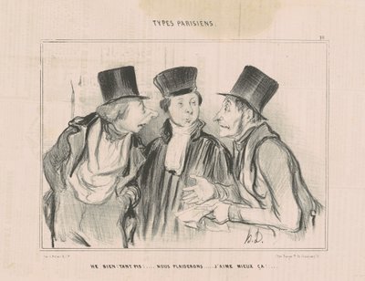 Nós iremos! não importa!... vamos implorar. Eu gosto mais disso... de Honoré Daumier