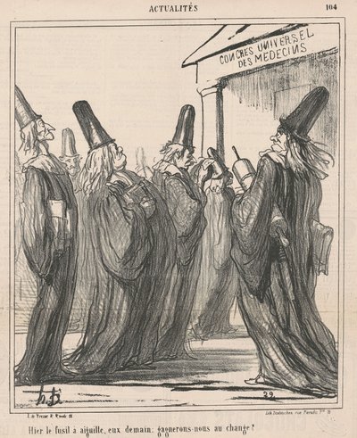 Ontem a pistola de agulhas, eles amanhã... de Honoré Daumier