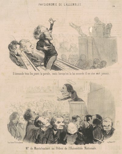 Ele pede a palavra todos os dias... de Honoré Daumier
