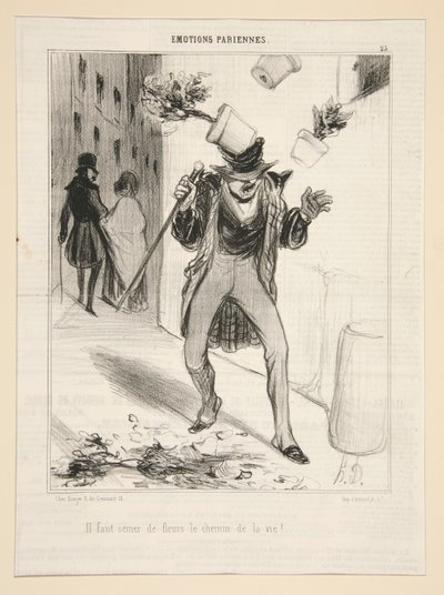 O caminho da vida deve ser semeado com flores! de Honoré Daumier