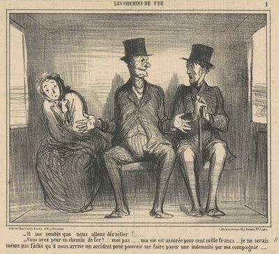 Parece-me que vamos descarrilar... de Honoré Daumier