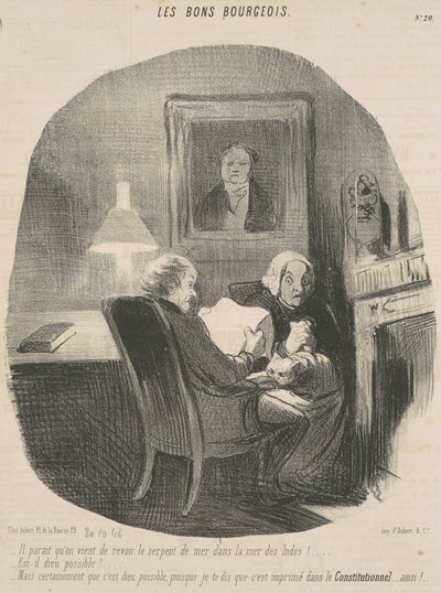 Parece que acabamos de ver a serpente do mar novamente... de Honoré Daumier