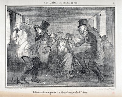 Ilustração para a série "Les Agrements des Chemin de fer". de Honoré Daumier