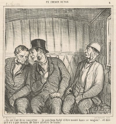 Eles parecem estar trabalhando juntos... de Honoré Daumier