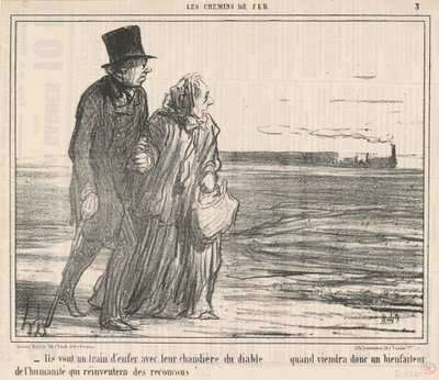 Eles vão a uma velocidade vertiginosa... de Honoré Daumier