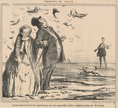 Desvantagem de caçar perdizes... de Honoré Daumier