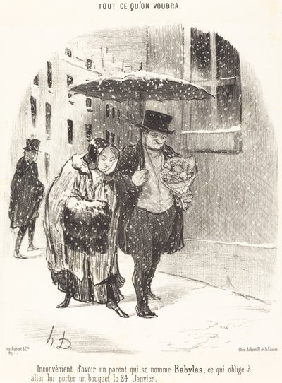 Desvantagem de ter um pai chamado Babylas... de Honoré Daumier