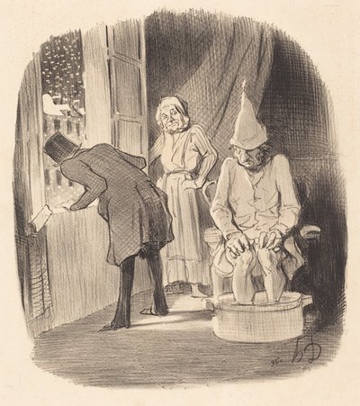 Inconveniente de mettre son logement... de Honoré Daumier