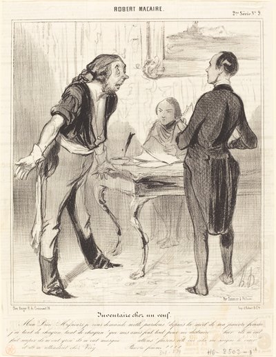Inventaire chez un veuf de Honoré Daumier