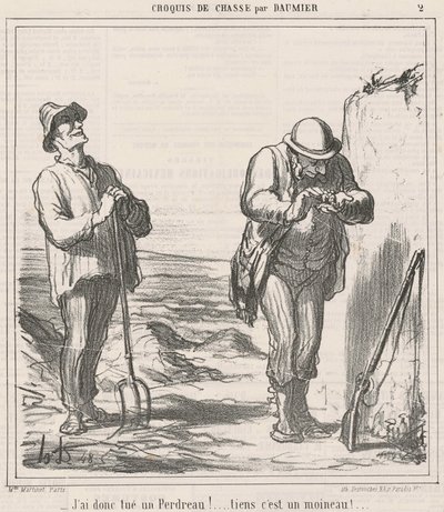 Então eu matei uma perdiz! de Honoré Daumier