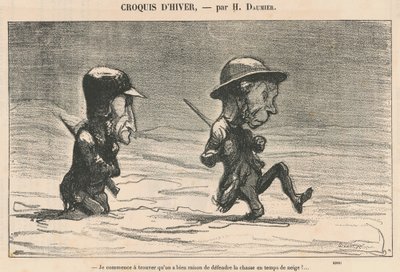Estou começando a encontrar ... em tempo de neve! ... de Honoré Daumier