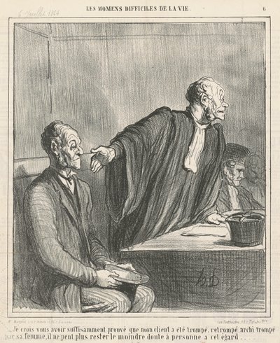Eu acredito que eu... provei a você que meu cliente... de Honoré Daumier