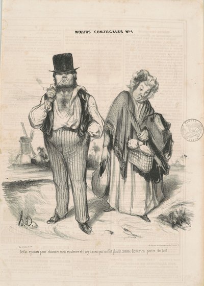 Casei com você para encantar minha existência... de Honoré Daumier