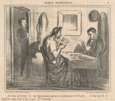 Venho avisar o Rei Agamenon... de Honoré Daumier