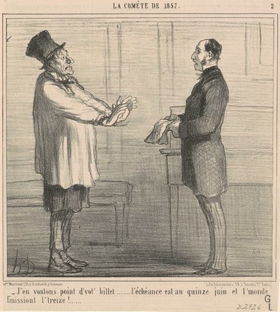 Eu não quero o seu bilhete... de Honoré Daumier