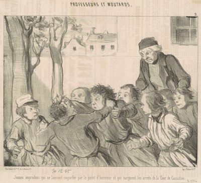Jovens imprudentes que se deixam levar... de Honoré Daumier