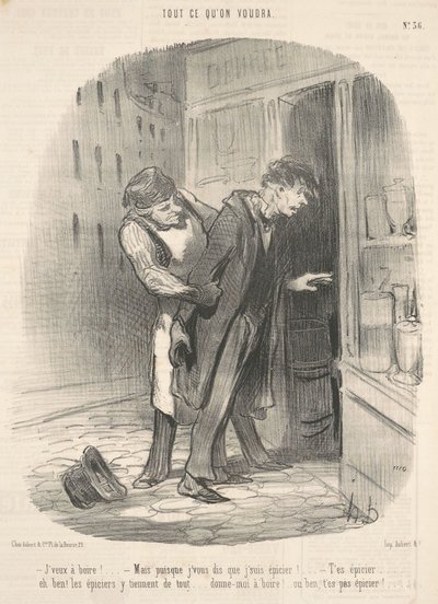 Eu quero beber! Mas já que te digo... de Honoré Daumier