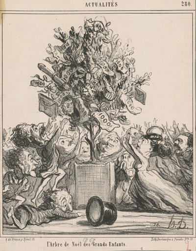 A árvore de Natal das crianças grandes de Honoré Daumier