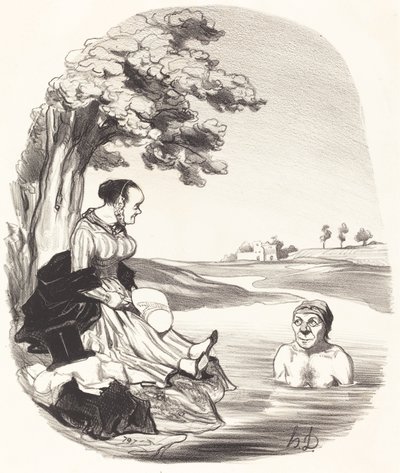 A água é uma delícia... garanto... de Honoré Daumier