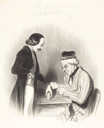 Desconto de um bilhete de Honoré Daumier