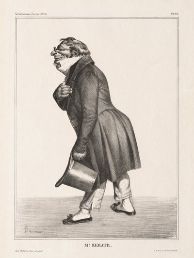 La Caricature, Pl. 314, conde de. Trem, 1833. de Honoré Daumier