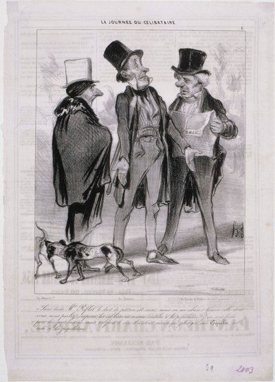 Dia de solteiro de Honoré Daumier