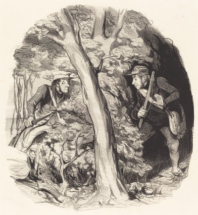 O Encontro na Floresta de Honoré Daumier
