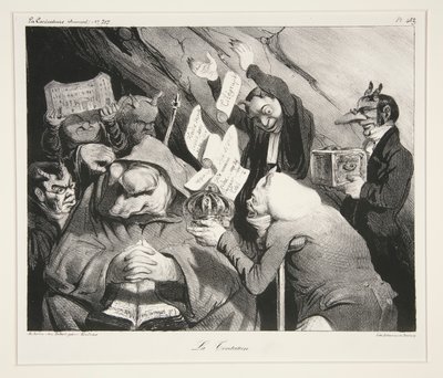 A Tentação. (Tentação.), pl. 453 da revista La Caricature no. 217 de Honoré Daumier