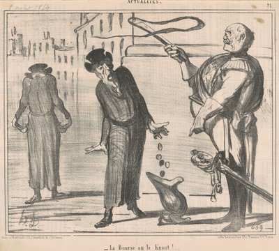 A bolsa ou o knout! de Honoré Daumier