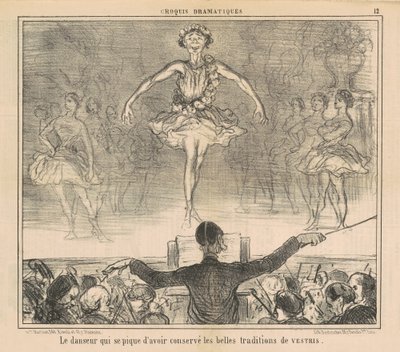 A dançarina que se orgulha de ter mantido... de Honoré Daumier