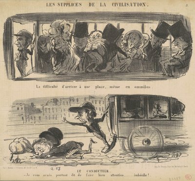A dificuldade de chegar a um lugar de Honoré Daumier