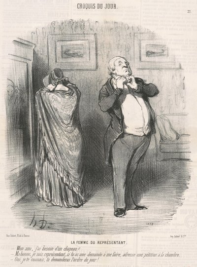 esposa do representante de Honoré Daumier