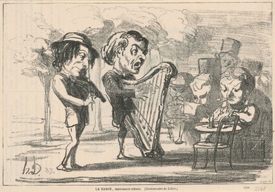 A harpa, instrumento celestial de Honoré Daumier