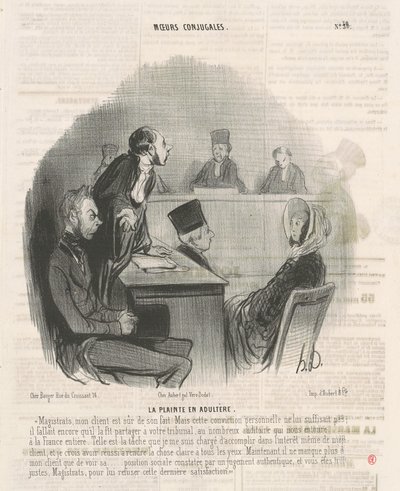 A denúncia de adultério de Honoré Daumier