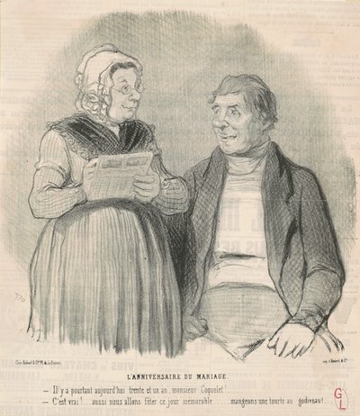 aniversário de casamento de Honoré Daumier