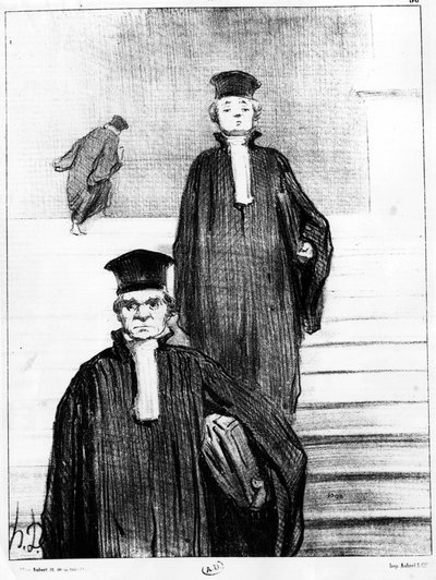 Advogados, caricatura de Honore Daumier (1808-1879). "Charivari". de Honoré Daumier