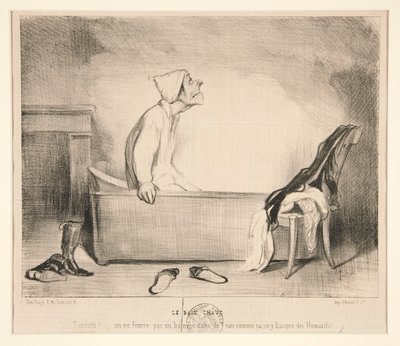 O Banho Quente. Puta merda! de Honoré Daumier