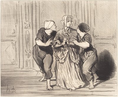 O belo sexo na escola de natação de Honoré Daumier