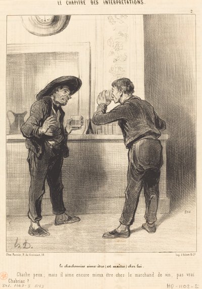Le Charbonnier aime être (est maitre)... de Honoré Daumier
