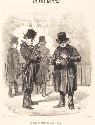 O tiro de canhão do Palais-Royal de Honoré Daumier