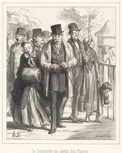 Domingo no Jardin des Plantes de Honoré Daumier