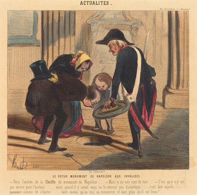 O futuro monumento de Napoleão nos Invalides de Honoré Daumier