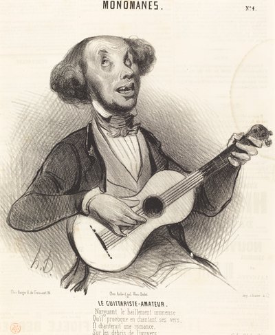 O Guitarrista-Amador de Honoré Daumier