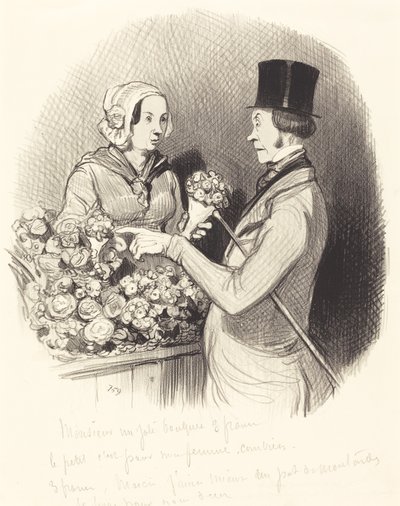 Le Jour ou il faut se montrer galant de Honoré Daumier
