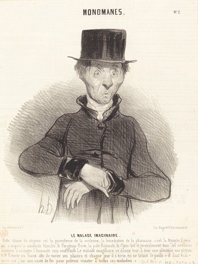 Doente imaginário de Honoré Daumier